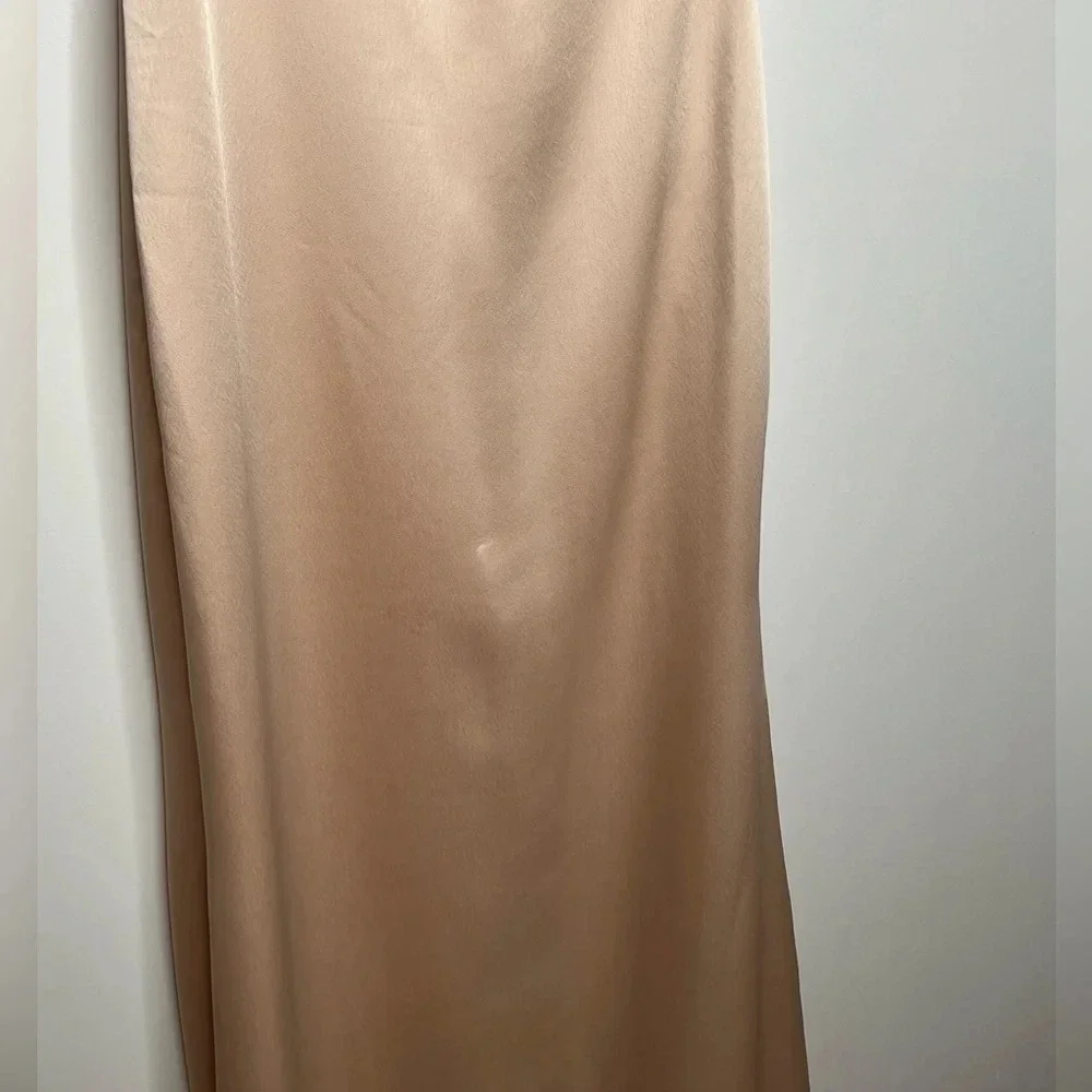 ONE SHOULDER MAXI DRESS BY LOVELY- SIZE 0 NWT “CAMEO” blush pink color